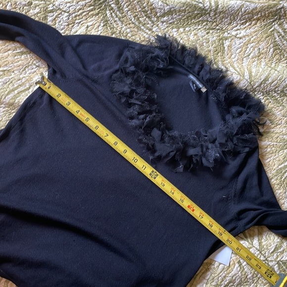 off the shoulder, mixed media silk blend sweater or top - Picture 5 of 7